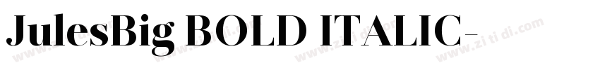 JulesBig BOLD ITALIC字体转换